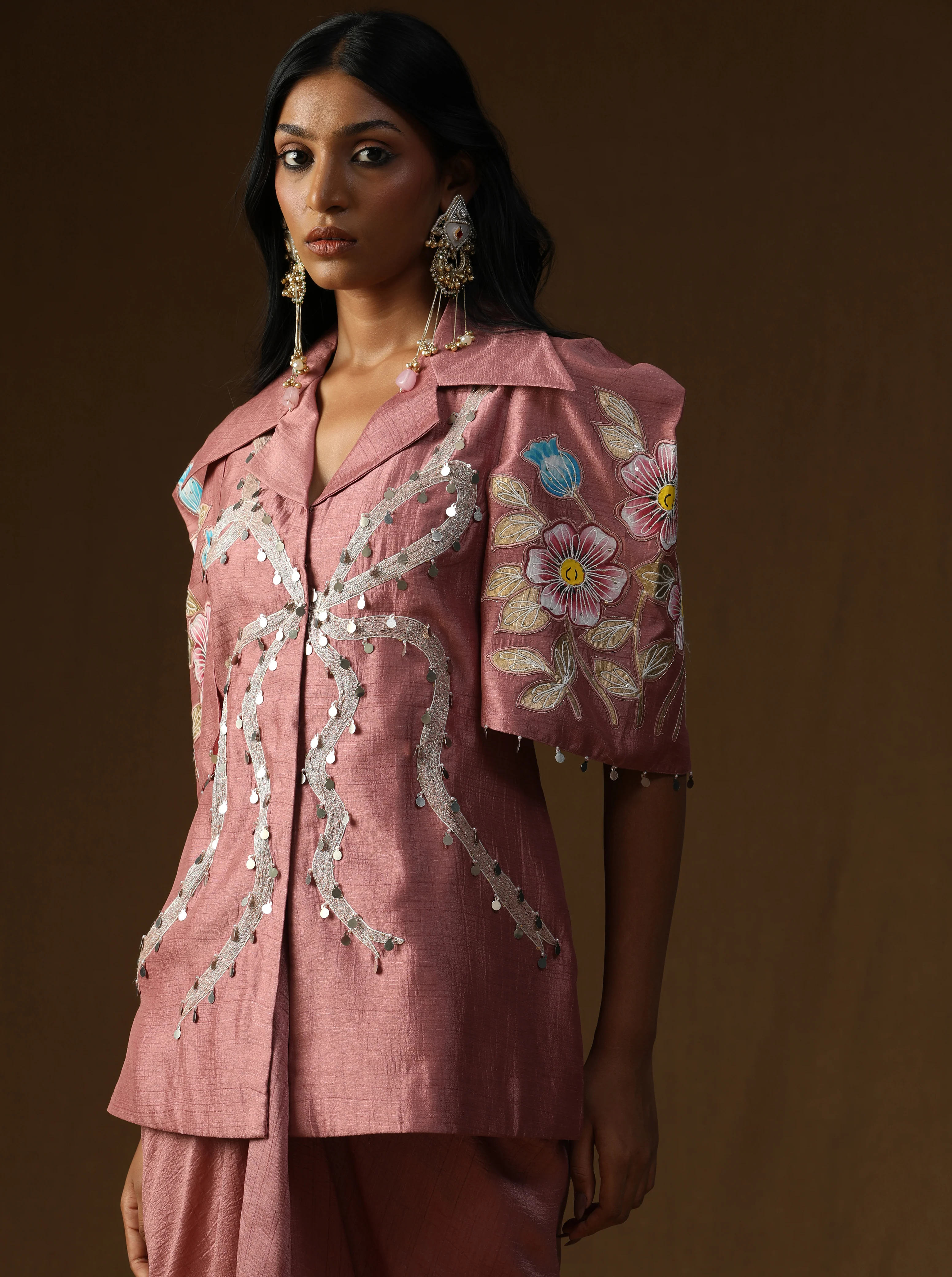 Chandrika – Komal Gulabi Indo-Western Set - Image 3