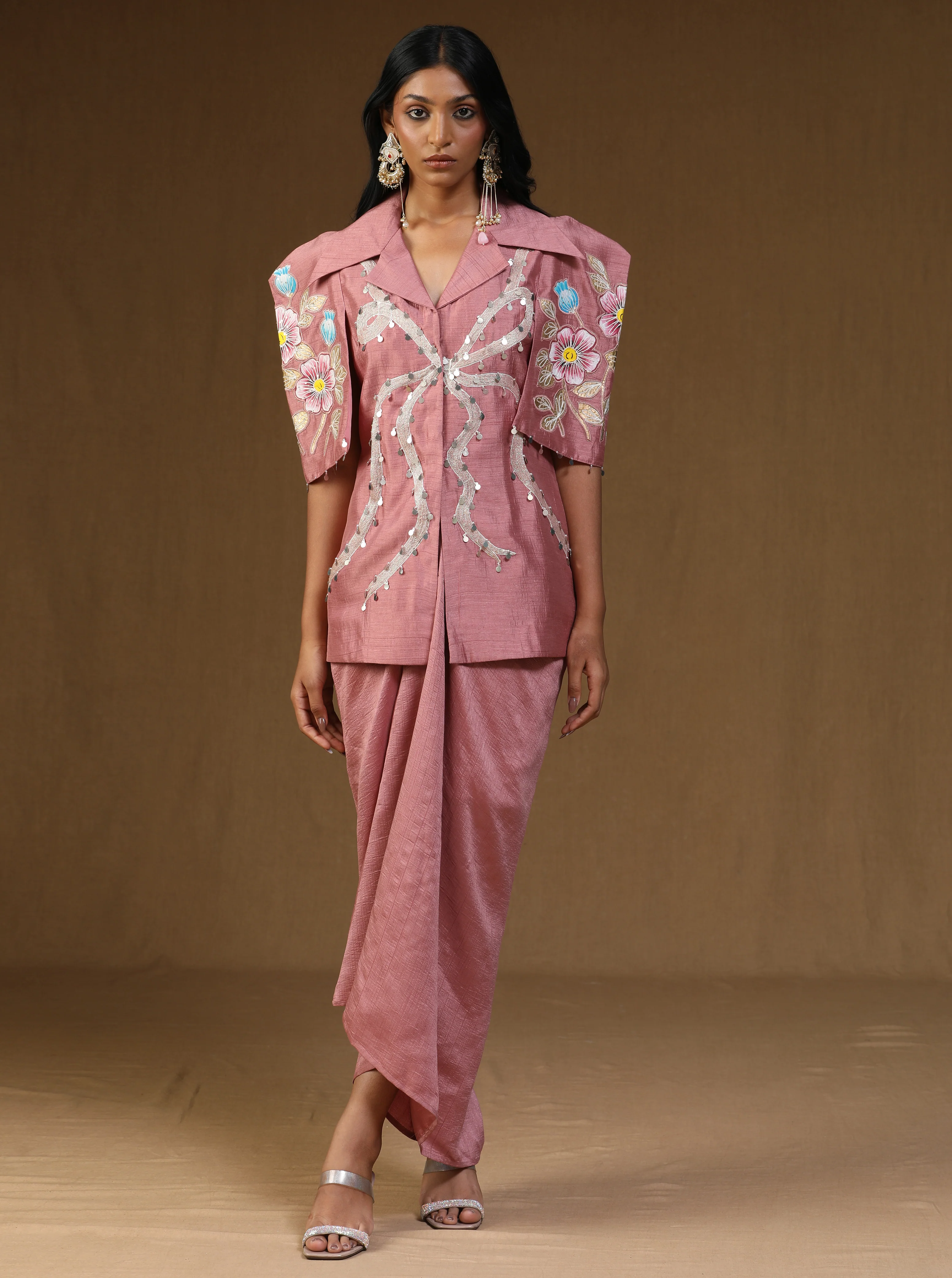 Chandrika – Komal Gulabi Indo-Western Set - Image 4