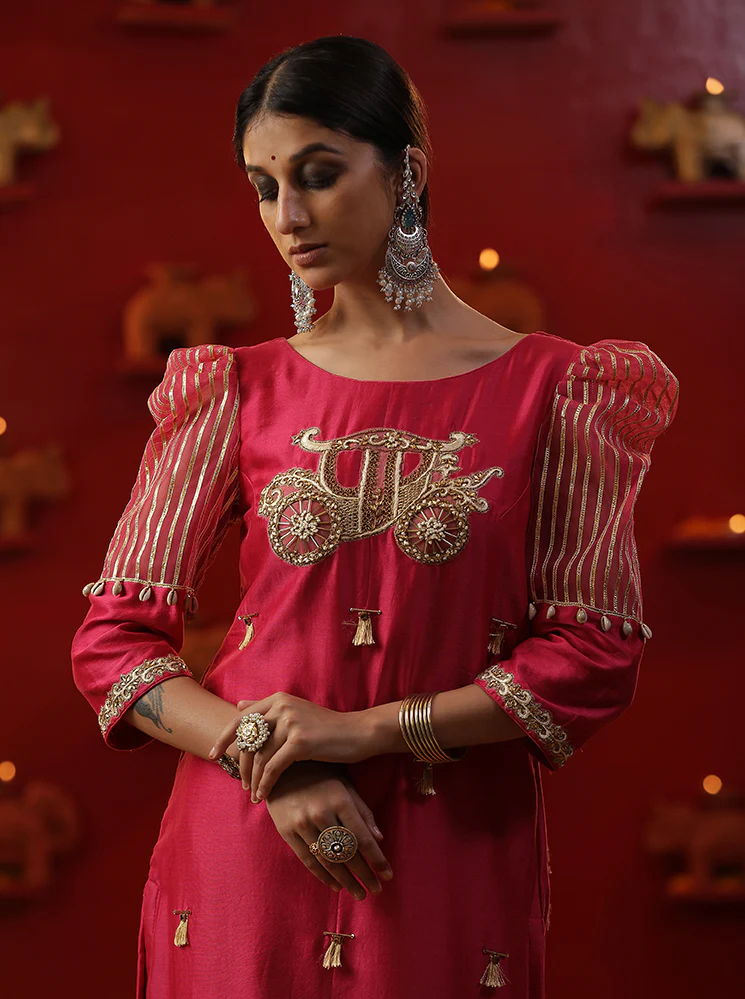 Pink baggi AS signature suit set