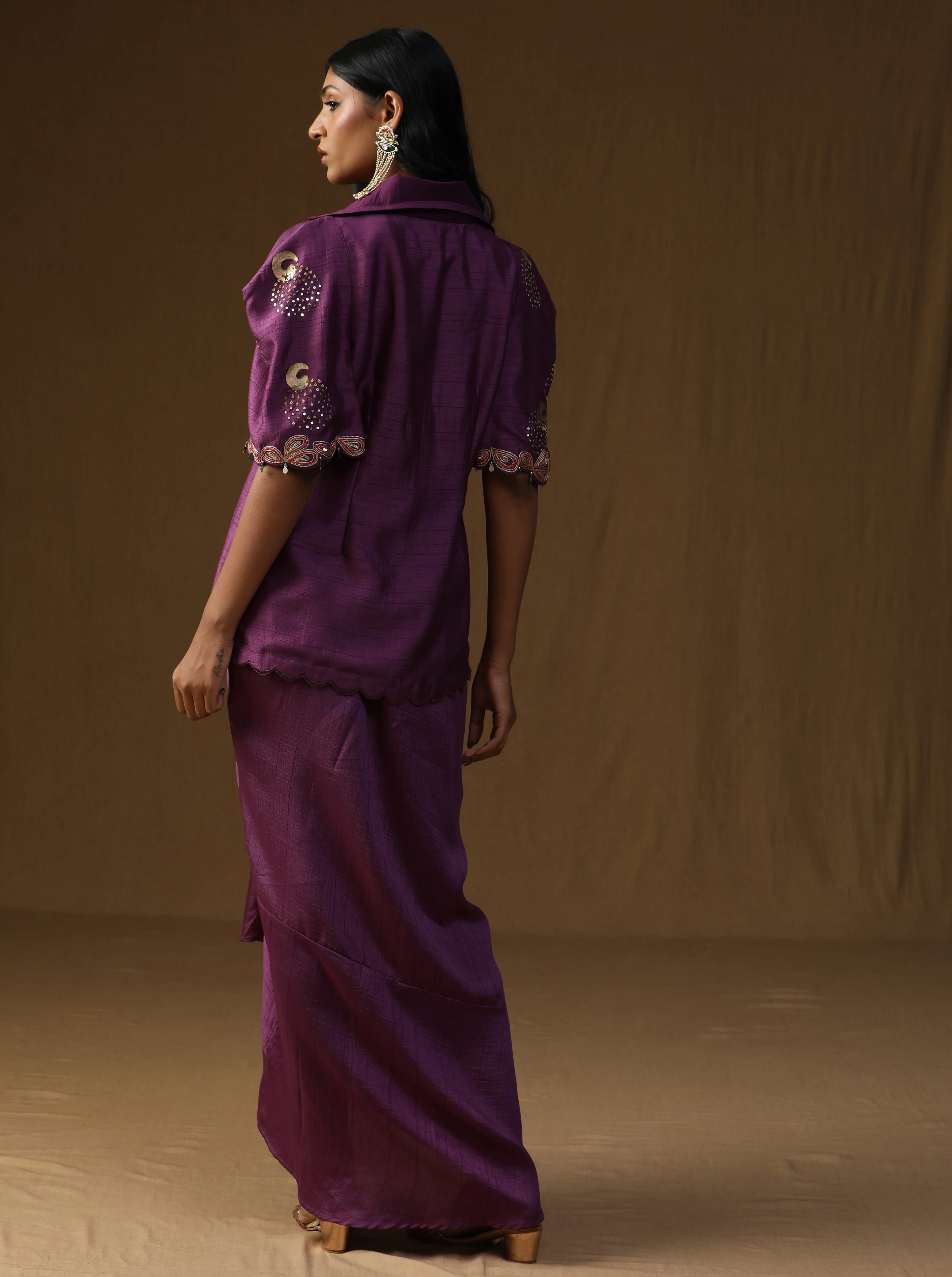 Rangadevi Jamuni – Draped Skirt Set - Image 4