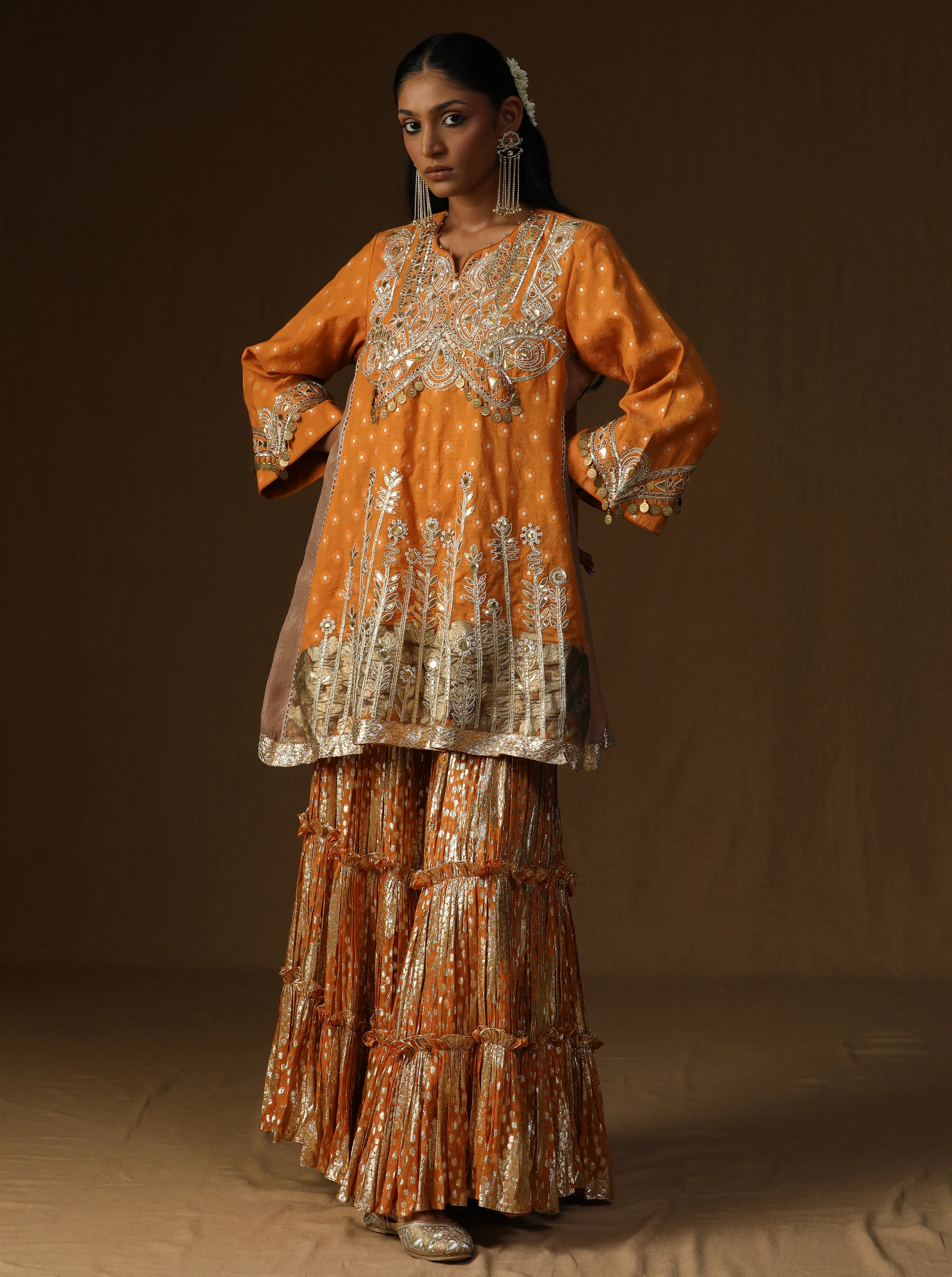 Rasika – Kesari Embroidered Sharara Set - Image 4