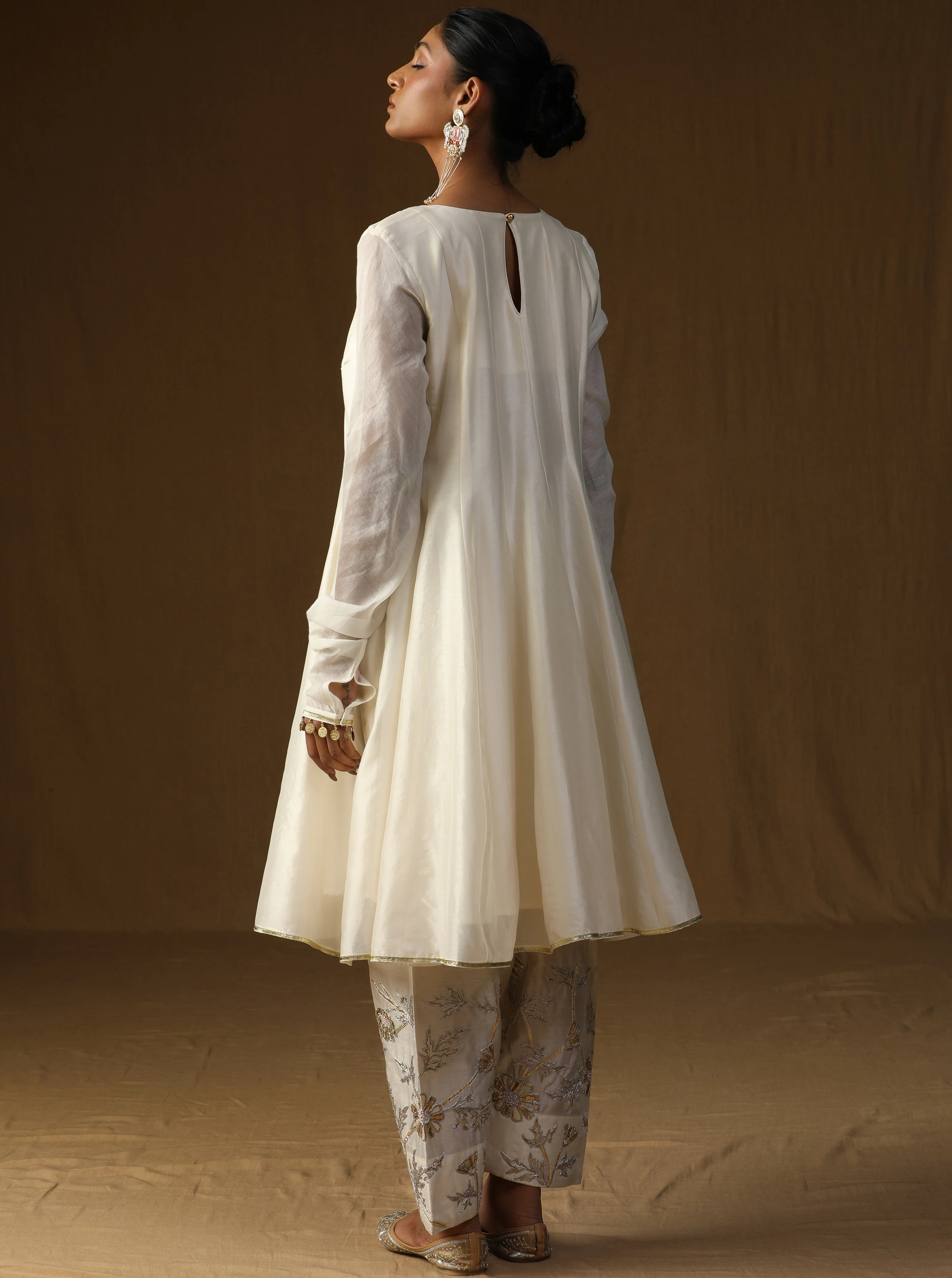 Rosette Ivory Anarkali Set - Image 6