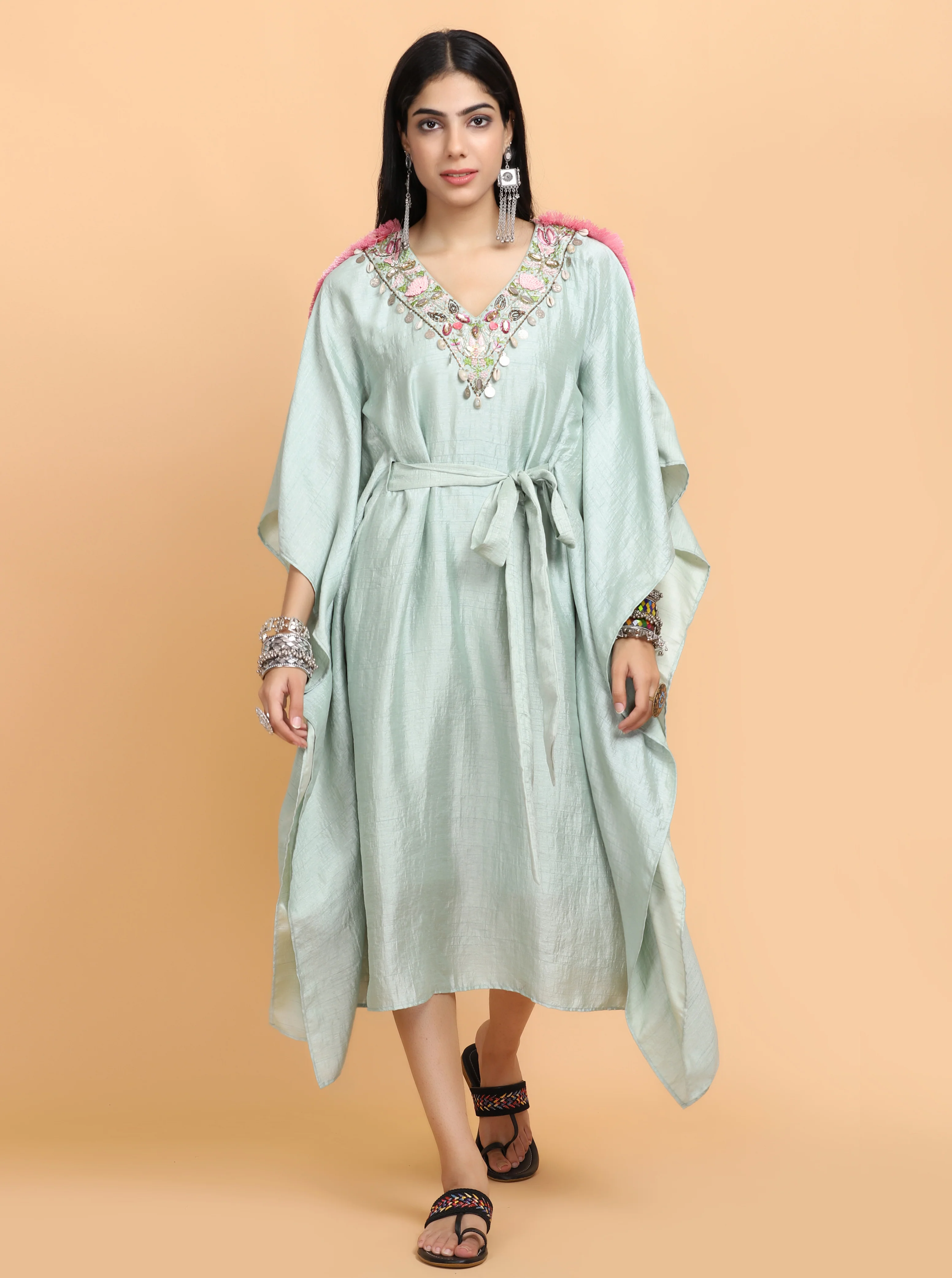 Sea Green Kaftan Set