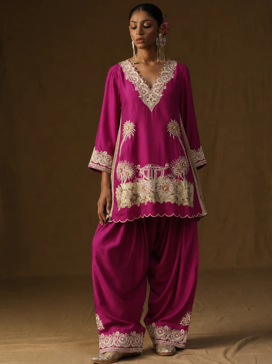 Vanya – Madhur Gulabi Embroidered Suit Set - Image 3