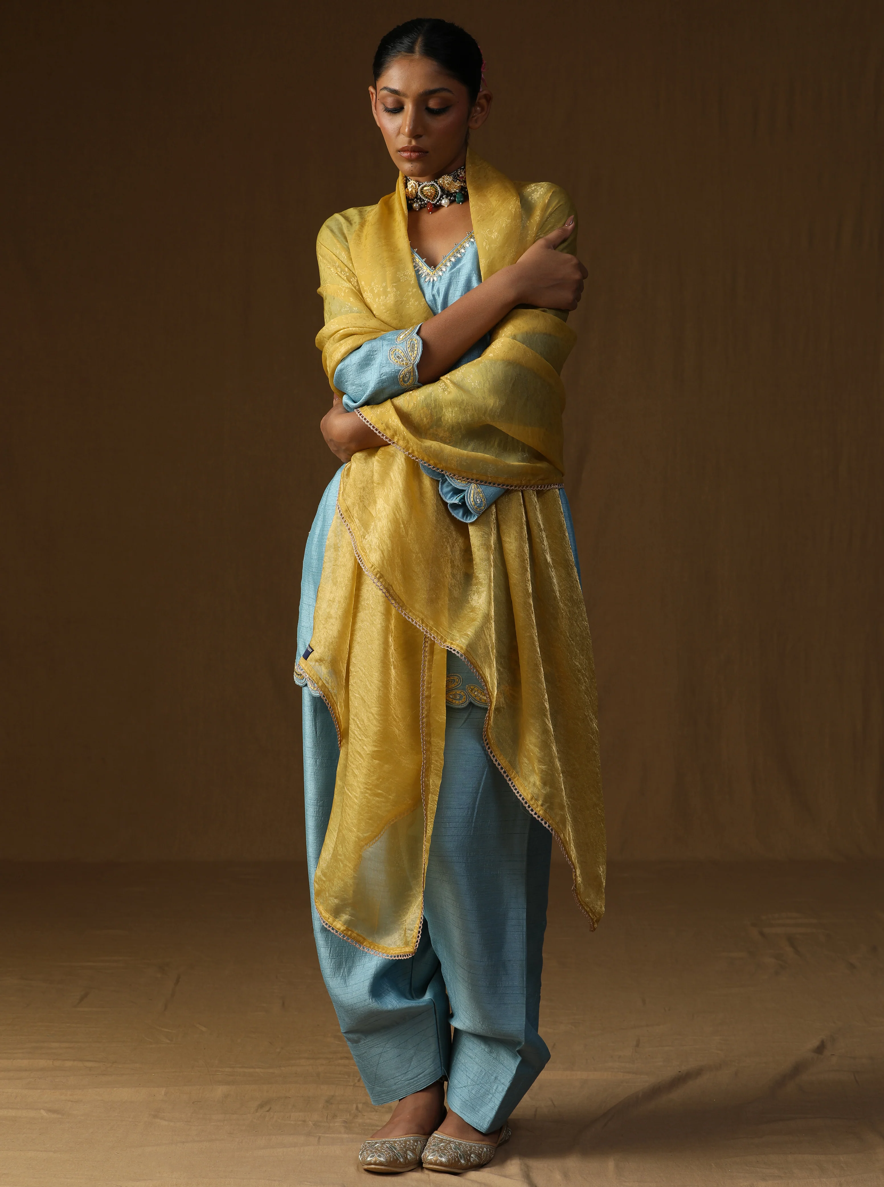 Vrindā — Neel Madhur Embroidered Suit Set - Image 4